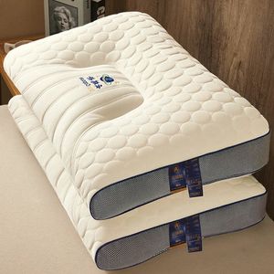 Almohada de látex para el hogar, almohada de columna Cervical de caucho Natural para ayudar a dormir 240320