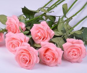 Latex Rose Artificial Flowers Real Touch Rose Flowers voor Nieuwjaar Home Bruiloft Decoratie Party Verjaardagscadeau GB125