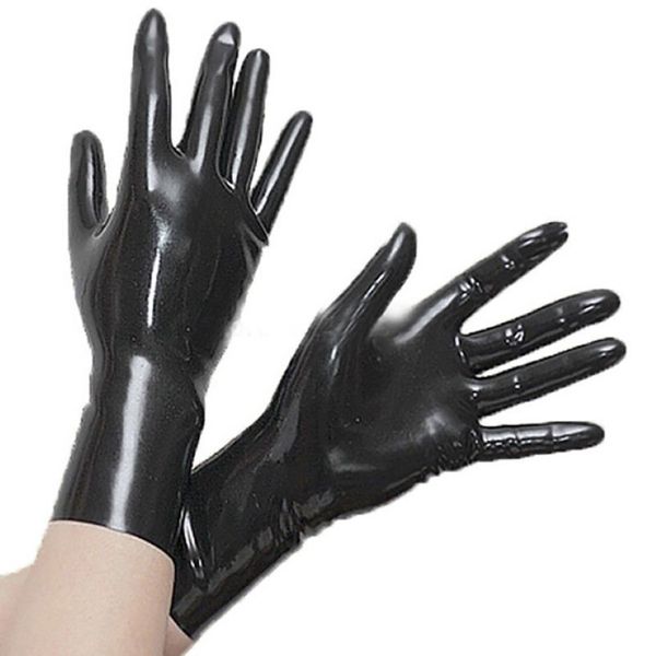 Gants courts en Latex 0 4mm, tenue de Club pour robe Catsuit, Costume fétichiste en caoutchouc 330f