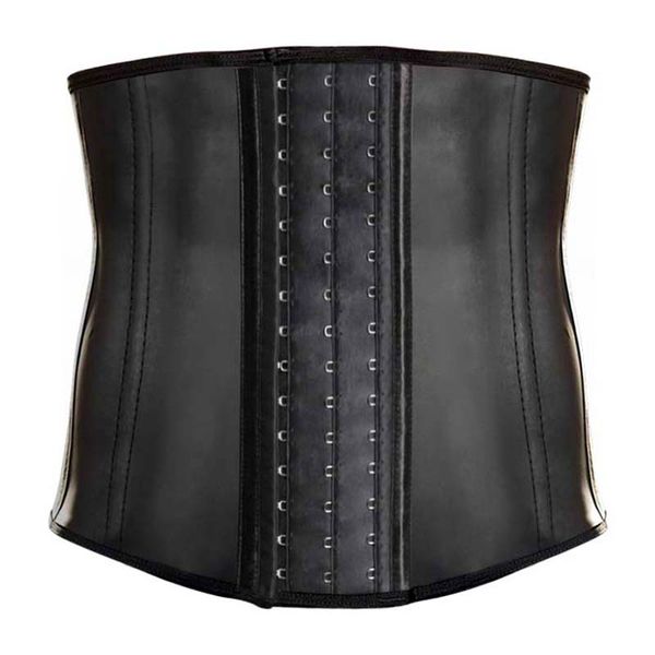 Entraîneur en Latex 9 acier désossé corps Shaper taille Cincher Corset ceinture Shapewear hommes ceinture de perte de poids