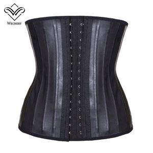 Corset d'entraînement de taille en Latex, ceinture amincissante pour le ventre, gaine modelante pour le corps, cintré à la taille, 25 os en acier, XS-6XL259g