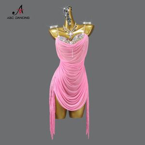 Latin Dans Jurk Sex Toneelkostuum Standaard Bal voor Vrouwen Gala Avond Competitie Rok Lijn Pak Gala Sportkleding 240126