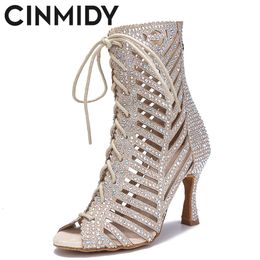 Latin Top Cinmidy Femme 306 Boots de pole de pole de bal sexy Soft Sole Sole Party Femme Femme High Heels 230411 41010 13818 83788