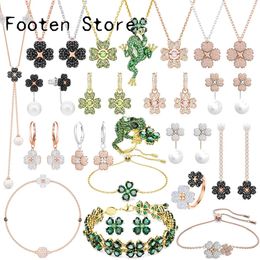 LATISHA – ensemble de bijoux fins pour femmes, Collection de trèfle, fleurs, perles, boucles d'oreilles, colliers, Bracelets, bague, 240109