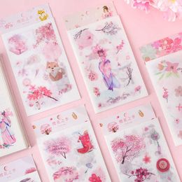 Lats 6 schattige Sakura Season Washi Stickers 4 Optioneel briefpapier decoratief diy kawaii