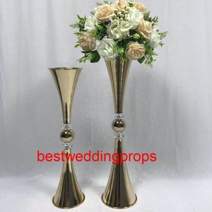 Lattest Gold Candle Houders Metalen Kandelaar Bloem Vaas Tafel Centerpiece Evenement Bloem Rack Road Lood Bruiloft Decoratie Best0625