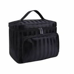 Lattice Big Cosmetic Bag Women Stripe impermeable Kit de tocador de tocador profundo W NECAIRE Organizador de viajes Make Up Box SZL61 W3FN#