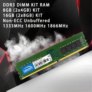 LATUMAB MEMORIA RAM DDR3 8 Go 16 Go 2x4 Kit 2x8 Go 1866 MHz 1600 1333MHz RAM de bureau PC3-12800 14900 1,5 V DIMM 240pin DDR3 PC Mémoire de PC Mémoire