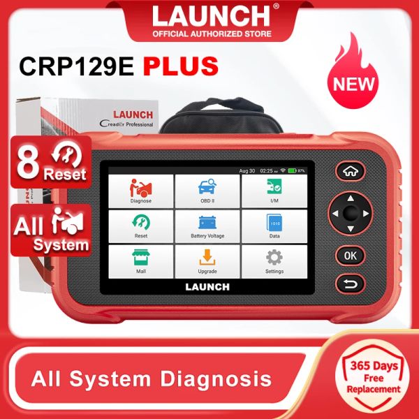 Lancez 2023 Elite CRP129E plus tous les outils de numérisation de diagnostic du système, lecteur de code ABS / SRS / TCM / moteur, 8 réinitialisation, Scanner OBD2