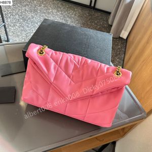 Launch Designer Handtas Gewatteerde tas van lamsleer van microvezel Dames Nieuw Veelzijdig Commuter Grote capaciteit Premium hoge kwaliteit Schouderriem met dubbele ketting