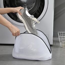 Sacs à linge 1 pièces sac en filet pour baskets chaussures botte avec fermetures éclair Machines à laver voyage vêtements boîte de rangement organisateur 230330