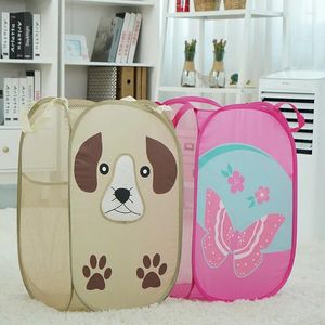 Sac à linge 1pcs dessin animé pliable panier de grande capacité Organisateur pour ménage de sacs de sac en nylon en nylon