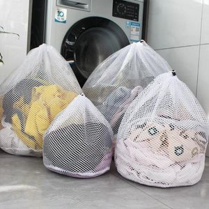 Bolsas de lavandería 2/4 piezas Accesorios de bolsas de lavado Drawantenga Mole amigable para la piel de nylon gran capacidad