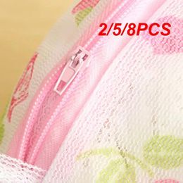 Sac à linge 2/5 / 8pcs Wash Sac Lady Femme Bra Sous-vêtements Sock Washing Machine Protection Net Mesh Lingerie Hosiery