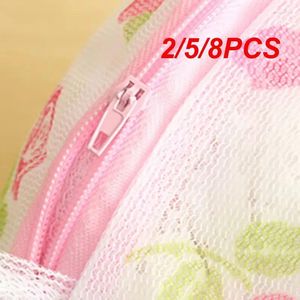 Sac à linge 2/5 / 8pcs Wash Sac Lady Femme Bra Sous-vêtements Sock Washing Machine Protection Net Mesh Lingerie Hosiery