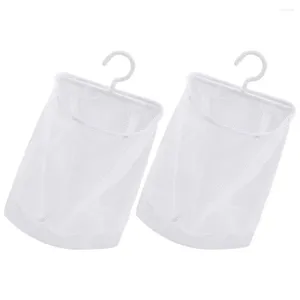 Sac à linge 2 pcs suspendus Sac de lavage de rangement de rangement