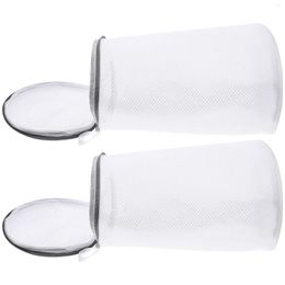 Sacs à linge 2 PCS Mesh Shoe Wash Sac Sackets for épaississer les chaussures Séchure lavage en polyester plat causal