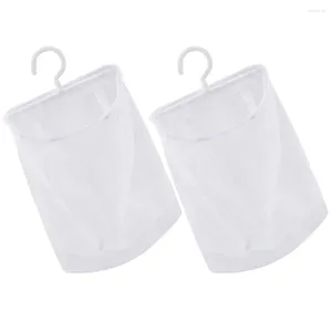 Waszakken 2 pc's opbergtas multifunctionele keuken hangende net winkelen mesh Doelhanger benodigdheden Baby Tub Vegetable Pouch