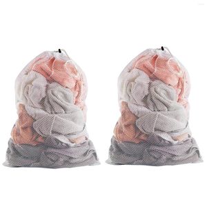 Sac à linge 2PCS Organisateur de stockage Chaussettes de sous-vêtements pour la machine à laver avec un sac en mailles de serrage