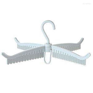 Sacs à linge Rotation à 360 degrés Supports en plastique Cintres Vêtements Sous-vêtements Chaussettes 52 Clips Etendoir Outils pour la maison Fournitures Bleu