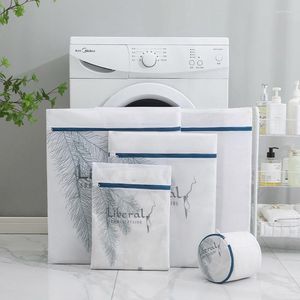 Waszakken 5 pc's/Set Feather Printing Bag Wasmachine Mesh Mesh Mesh Mesh voor ondergoedbeha Sokken