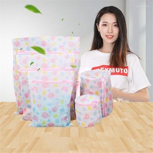 Bolsas de lavandería 5pcs Bolsa de malla Set Poliéster Lavado casero para máquinas Paños Ropa interior Sujetador