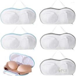 Waszakken 6pcs beha wassen voor lingerie delicate passen alle bekers anti -vervormingszak met ritssluiting