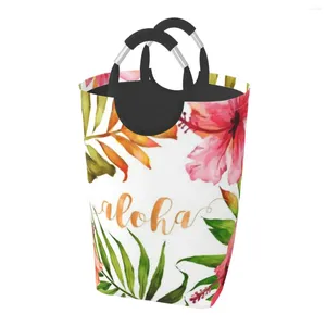 Bolsas de lavandería Aloha Tropical Hawaiian Floral Acuarela Un paquete de ropa sucia