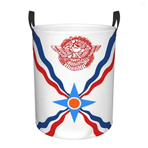 Sac à linge Assyrian suryoyo drapeau entrave grand panier de rangement Syriaque Aram Girls Boys Toy Organisateur