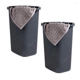 Panier de sacs à linge 60 litres, couvercle en plastique léger, panier ventilé Durable