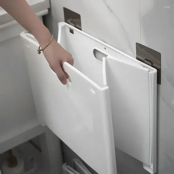 Bolsas de lavandería Cestas Ropa sucia Cesta de almacenamiento Colgante de pared Envoltura plegable Hogar Baño plegable