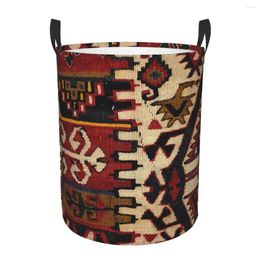 Sac à linge Boho Bohemian turc et ethnique Kilim Panier de style Kilim Patché à vêtements Toy Hamper Storage Bin For Kids Nursery