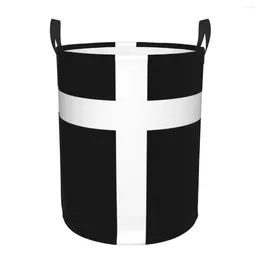 Sac à linge Classic Jesus Cross Basket plitable Christian Christian Religious Faith Vêtements Hamper for Baby Kids Toys Storage Bin