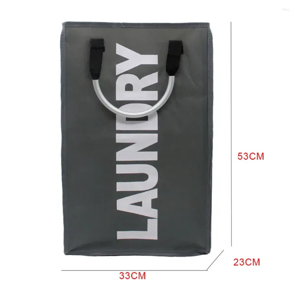 Bolsas de lavandería Plausible Cesta de ropa sucia Manijas de aluminio Aluminador de almacenamiento plegable Bin Toyes impermeable Organizador