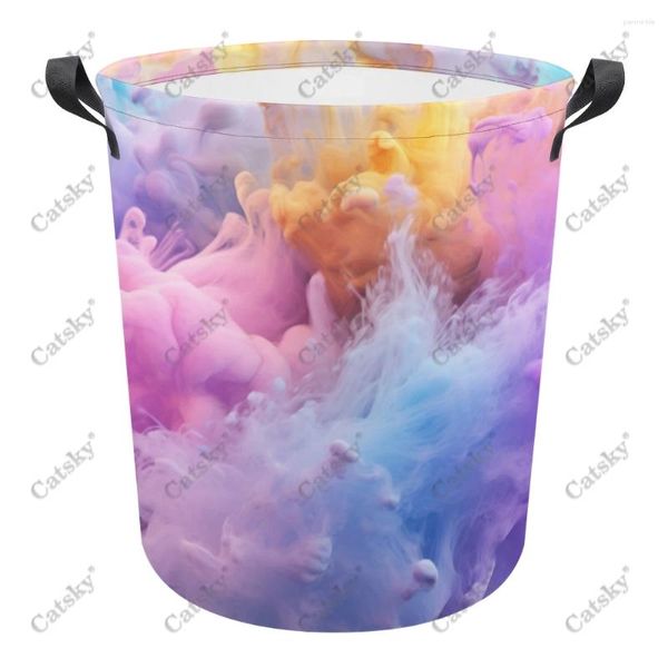 Sac à linge Clowful Cloud of Smoke pliable panier panier Dirty Clothes Storage Organizer Bucket Homehold