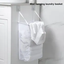 Bolsas de lavandería ropa conveniente bolsa colgante pared múltiples montado en múltiples puestos de almacenamiento de ropa de ropa sucia duradera