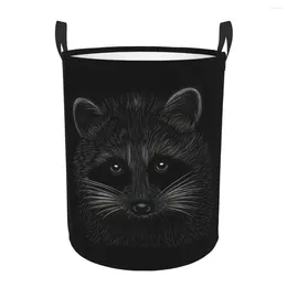 Waszakken schattig afval Panda Raccoon Basket opvouwbare dierenbeermandel Mand voor kinderdagverblijf Kids Toys Storage Bin