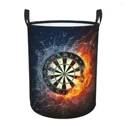 Sac à linge Darts Board Hamper Grand panier de rangement Arc Target Target Girls Boys Toy Organisateur