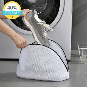 Sac à linge Sac en maille dédié pour les baskets chaussures de chaussures Gym avec des machines à laver Zips Organisateur de la boîte de rangement des vêtements de voyage