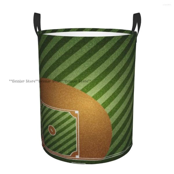 Sacs à linge Dirk Basket Baseball Field Pliage Vêtements Bodet Bucket Toy Organisateur imperméable Home