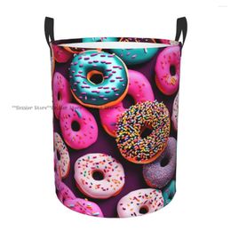 Waszakken Vuile mand Donut Kleurrijke opvouwbare kledingopslagemmer Home waterdichte organizer