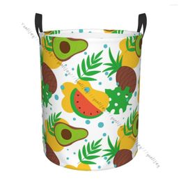 Sacs à linge panier sale pliable organisateur Fruits ananas avocat panier à vêtements rangement à domicile