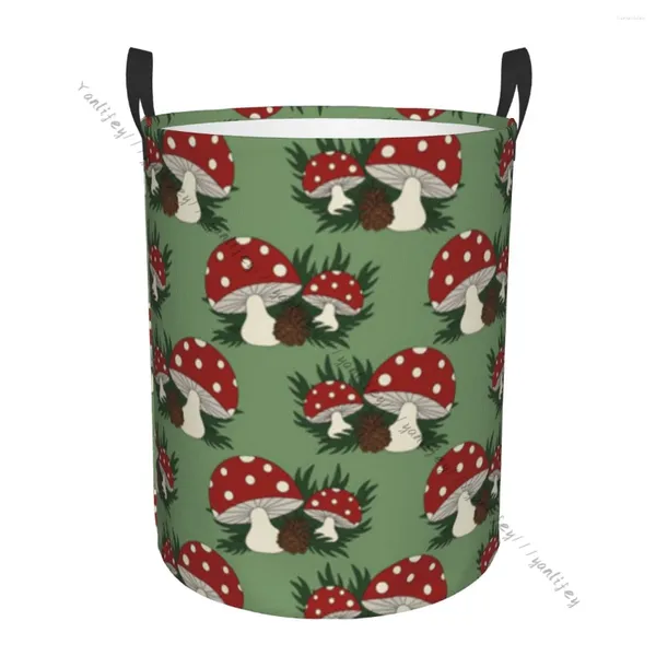 Sac à linge Dirket panier pliable Organisateur de mort Capuchis de mâle vêtements de champignon Hamper Home Rangement