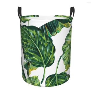 Sac à linge Dirket panier de feuilles tropicales Jungle Lave pliant vêtements de rangement de rangement Bélleur Toy Organisateur imperméable