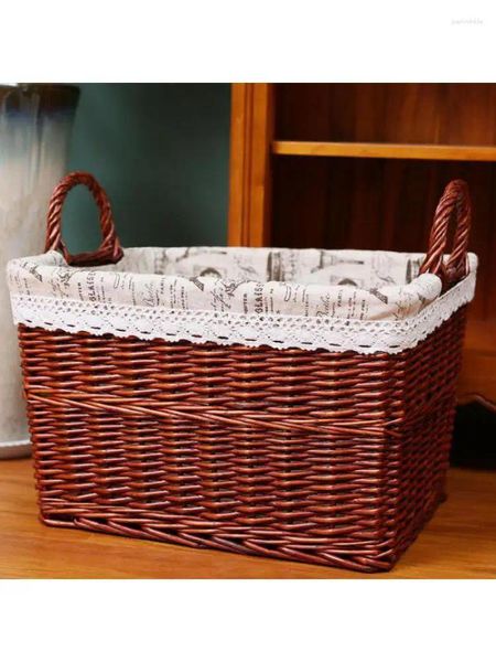 Sac à linge Diry Hamper Rattan Rangement Panier de rangement nordique