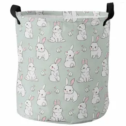 Sacs à linge Panier pliable à texture verte de Pâques, rangement de jouets pour enfants, salle étanche, organisateur de vêtements sales