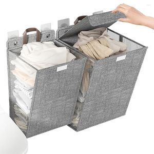 Waszakken opvouwbare mandtas waterdichte vuile kleding speelgoed opbergdoos muur hangende woning linnen-fabric organisator hanterend