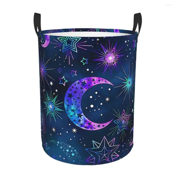 Sacs à linge panier pliable pour vêtements sales galaxie lune étoile étoilée panier de rangement enfants bébé organisateur de maison