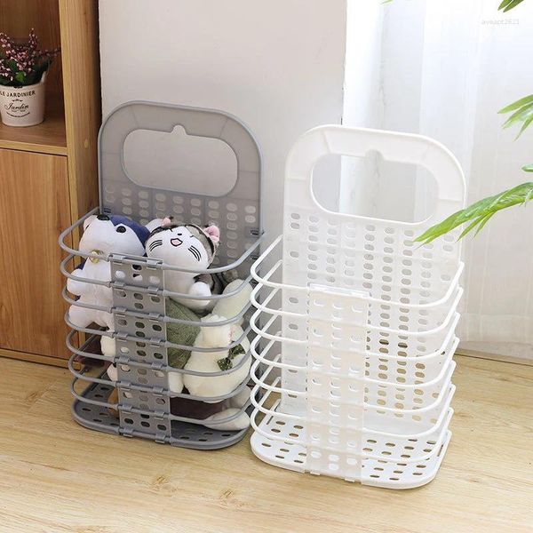 Bolsas de lavandería Cesta sucia plegable Caja de almacenamiento de ropa plegable Plástico de gran capacidad Artículos diversos para el hogar Organizador de baño