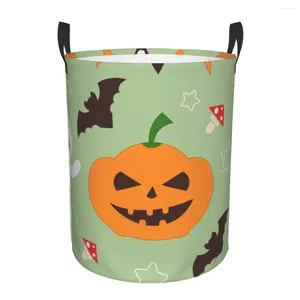 Sacs à linge panier pliant Halloween citrouille fantôme chauve-souris Boo vêtements sales jouets seau de rangement garde-robe vêtements organisateur panier